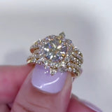 Vintage Round Cut 2.0ct Insert Ring Set In Sterling Silver