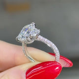 Elegant Radiant Cut 5.0ct Engagement Ring In 925 Sterling Silver