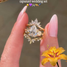 Fairytale 3.0ct Pear Cut Tiara 3PC Bridal Set in Sterling Silver