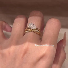 Elegant 2.0ct Pear Cut Intertwined Crossover Engagement Ring