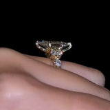 Starlit Side Stone Marquise Cut 3.0ct Engagement Ring In Sterling Silver