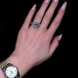 Gorgeous Hidden Halo Oval Cut 4.0ct Engagement Ring In Sterling Silver