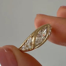 Bold East-West 1.0ct Marquise Cut Statement Ring