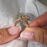 Statement 10.0ct Princess Cut Kite Set Solitaire Engagement Ring