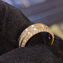 The "Equinox" Brushed & Pavé Statement Band
