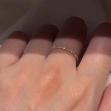 Marquise and Round Cut Alternating Stackable Wedding Band in Sterling Silver