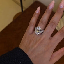Glamorous Three-Stone Hidden Halo Oval Cut 10.0ct Engagement Ring