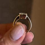 Luxurious 5.0ct Emerald Cut Baguette Band Engagement Ring