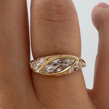 Bold East-West 1.0ct Marquise Cut Statement Ring