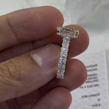 5.0ct Elongated Radiant Cut Eternity Band Engagement Ring