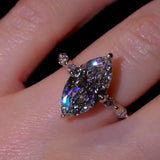 Exquisite 4.0ct Marquise Cut with Scalloped Petal Halo Engagement Ring