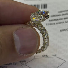 Breathtaking 5.0ct Marquise Cut Pavé Engagement Ring In Sterling Silver