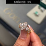 Gorgeous Vintage-Inspired 2.0ct Marquise Cut Cluster Ring In Sterling Silver