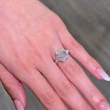Luxurious Radiant Cut 5.0ct Three Stone Engagement Ring In Sterling Silver