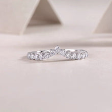 Solarii Moissanite 0.78ct Round Cut  925 Sterling Silver Wedding Band