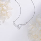 Solarii Moissanite 1.0ct Round Cut  925 Sterling Silver Necklace