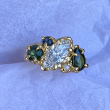 Enchanted 2.0ct Marquise Cut Colorful Cluster Ring in Sterling Silver