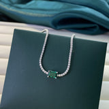 Glamorous Emerald Bracelet For Women In Sterling Silver