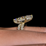 Elegant 3.0ct Marquise Cut Gemstone Engagement Ring Set