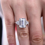 Celestial Radiance Emerald Cut Engagement Ring