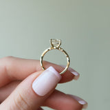 Delicate Solarii Moissanite 2.0ct Round Cut 925 Sterling Silver Twist Design Engagement Ring