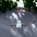 Halloween Ghost Design Bracelet In Sterling Silver