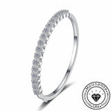 Round Cut Moissanite Bangle Bracelet with White Gold Plating, 925 Sterling Silver