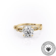 Luxurious Solarii Moissanite 2.0ct Round Cut 925 Sterling Silver Hidden Halo Engagement Ring