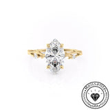 Enchanting Solarii Moissanite 3.0ct Marquise Cut 925 Sterling Silver Twist Design Engagement Ring