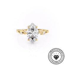 Enchanting Solarii Moissanite 3.0ct Marquise Cut 925 Sterling Silver Twist Design Engagement Ring