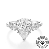 Elegance Teardrop Moissanite Engagement Ring