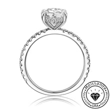 Timeless Moissanite 2.0ct Round Cut Hidden Halo Engagement Ring