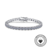 Solarii Moissanite 3.5ct Round Cut  925 Sterling Silver Tennis Bracelet