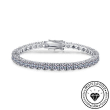 Solarii Moissanite 16ct Round Cut  925 Sterling Silver Tennis Bracelet