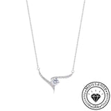 Solarii Moissanite 1.0ct Round Cut  925 Sterling Silver Necklace