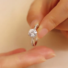 Solarii Moissanite  1.0ct Round Cut  925 Sterling Silver Engagement Ring