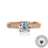 Stunning Moissanite 925 Sterling Silver Round Cut Engagement Ring