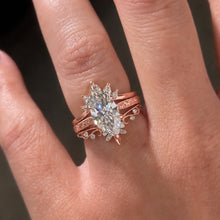 3.0ct Marquise Cut Vintage Tiara Stacking Ring Set