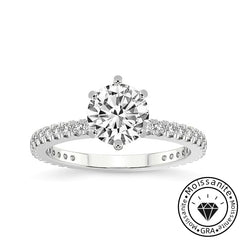 Elegant Moissanite Round Cut 1.2ct Engagement Ring