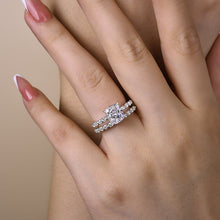 Exquisite 2.0ct Cushion Cut  Wedding Ring Set In Sterling Silver