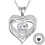 Solarii Moissanite Birthstone 1.0ct Heart Cut 925 Sterling Silver Necklace