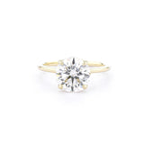 Minimal Round Cut 3.0 Ct Solitaire 925 Sterling Silver Wedding Ring Set