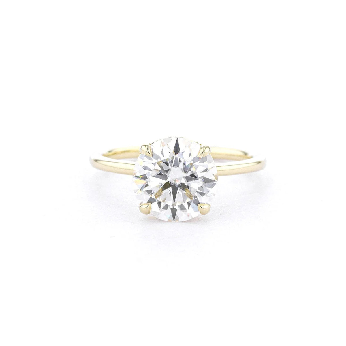 Minimal Round Cut 3.0 Ct Solitaire 925 Sterling Silver Wedding Ring Set