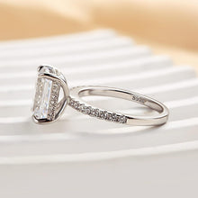 Emerald Cut Engagement Ring In 925 Sterling Silver