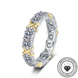 Solarii Moissanite 1.2ct Round Cut Full Eternity Ring 925 Sterling Silver Wedding Band