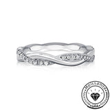 solarii Classic Moissanite Twilight Twist Wedding Band Ring