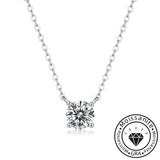 1.0ct Round Moissanite Solitaire Necklace