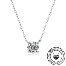 1.0ct Round Moissanite Solitaire Necklace