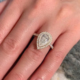 Dazzling Pear Cut 2.5ct Sterling Silver Engagement Ring