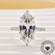 Mesmerizing Pave Marquise Cut 5.0ct Engagement Ring In Sterling Silver